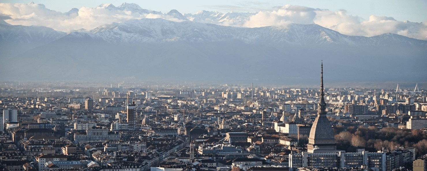 Vista dall'alto sulla città