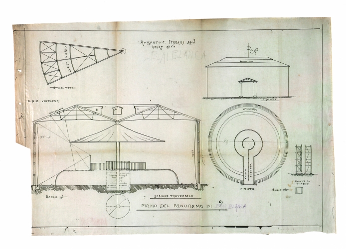 Plans for the pavilion to exhibit the Panorama of Bahìa Blanca